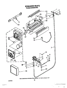 13 - Icemaker, Lit / Optional parts for Whirlpool Refrigerator ED25DQXVM02 from AppliancePartsPros.com