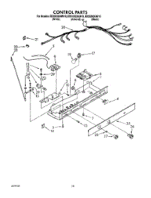 12 - Control, Lit / Optional parts for Whirlpool Refrigerator ED22DQXAW10 from AppliancePartsPros.com