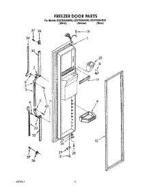 07 - Freezer Door parts for Whirlpool Refrigerator ED27DQXAW05 from AppliancePartsPros.com