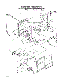 08 - Dispenser Front parts for Whirlpool Refrigerator ED27DQXAW05 from AppliancePartsPros.com