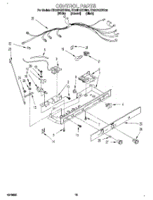12 - Control, Lit / Optional parts for Whirlpool Refrigerator ED22DQXDB00 from AppliancePartsPros.com