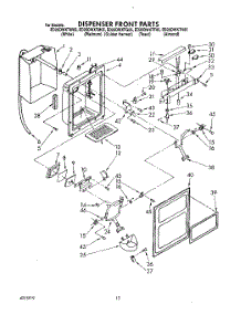 09 - Dispenser Front parts for Whirlpool Refrigerator ED25DWXTG05 from AppliancePartsPros.com
