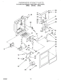09 - Dispenser Front parts for Whirlpool Refrigerator ED22DQXEB03 from AppliancePartsPros.com
