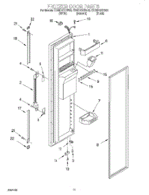 07 - Freezer Door parts for Whirlpool Refrigerator ED25DQXDW06 from AppliancePartsPros.com