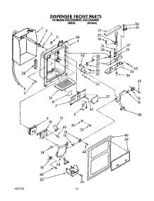 09 - Dispenser Front parts for Whirlpool Refrigerator ED27DQXAW03 from AppliancePartsPros.com