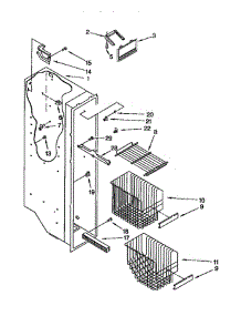 Freezer Liner parts for Whirlpool Refrigerator ED22DQXDB01 from AppliancePartsPros.com