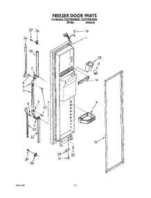 07 - Freezer Door parts for Whirlpool Refrigerator ED27DQXAW02 from AppliancePartsPros.com