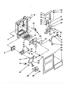 Dispenser Front parts for Whirlpool Refrigerator ED22DQXDB01 from AppliancePartsPros.com
