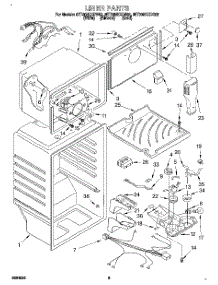 03 - Liner parts for Whirlpool Refrigerator 8ET20NKXDW02 from AppliancePartsPros.com