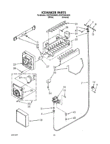 12 - Icemaker, Lit / Optional parts for Whirlpool Refrigerator ED27DQXAW02 from AppliancePartsPros.com