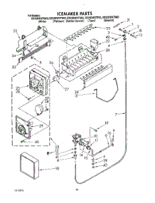 13 - Icemaker, Lit / Optional parts for Whirlpool Refrigerator ED25DWXTN03 from AppliancePartsPros.com