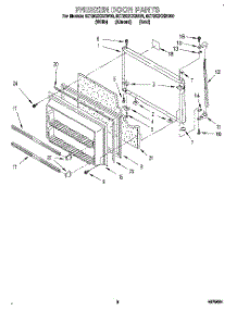 05 - Freezer Door parts for Whirlpool Refrigerator 8ET20ZKXBW00 from AppliancePartsPros.com