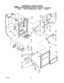 09 - Dispenser Front parts for Whirlpool Refrigerator ED25DWXTF04 from AppliancePartsPros.com