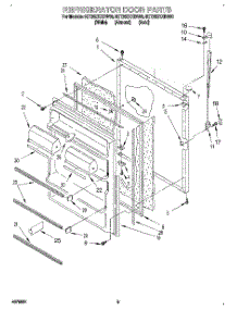 07 - Refrigerator Door, Lit / Optional parts for Whirlpool Refrigerator 8ET20ZKXBG00 from AppliancePartsPros.com