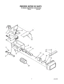05 - Freezer Interior parts for Whirlpool Refrigerator ED25PWXXW00 from AppliancePartsPros.com