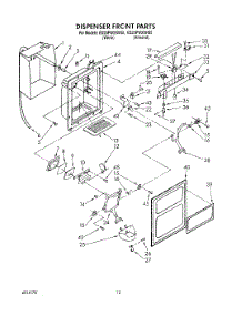08 - Dispenser Front parts for Whirlpool Refrigerator ED25PWXXW00 from AppliancePartsPros.com