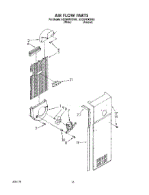 10 - Air Flow parts for Whirlpool Refrigerator ED25PWXXW00 from AppliancePartsPros.com