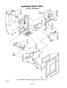 05 - Dispenser Front parts for Whirlpool Refrigerator ED26SSXMWR1 from AppliancePartsPros.com