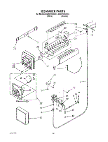 12 - Icemaker, Lit\Optional parts for Whirlpool Refrigerator ED25PWXXW00 from AppliancePartsPros.com