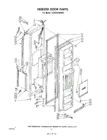07 - Freezer Door parts for Whirlpool Refrigerator ED26SSXMWR1 from AppliancePartsPros.com