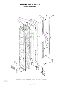 06 - Freezer Door parts for Whirlpool Refrigerator ED20AKXSW00 from AppliancePartsPros.com