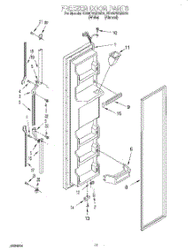 07 - Freezer Door parts for Whirlpool Refrigerator ED25PSQDN01 from AppliancePartsPros.com
