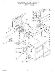 08 - Dispenser Front parts for Whirlpool Refrigerator ED25PSQDN01 from AppliancePartsPros.com