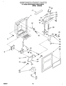 08 - Dispenser Front parts for Whirlpool Refrigerator ED25PWXDN01 from AppliancePartsPros.com