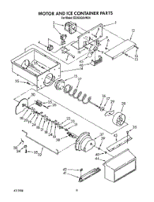 06 - Motor And Ice Container parts for Whirlpool Refrigerator ED25DQXVG04 from AppliancePartsPros.com