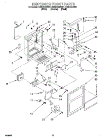 09 - Dispenser Front parts for Whirlpool Refrigerator ED22DQXBW01 from AppliancePartsPros.com