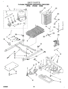 10 - Unit parts for Whirlpool Refrigerator ED22DQXBW01 from AppliancePartsPros.com