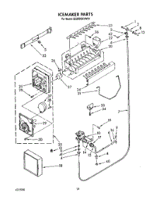 13 - Icemaker, Lit / Optional parts for Whirlpool Refrigerator ED25DQXVG04 from AppliancePartsPros.com