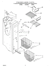 04 - Freezer Liner parts for Whirlpool Refrigerator ED25DQXDB04 from AppliancePartsPros.com