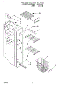 04 - Freezer Liner parts for Whirlpool Refrigerator ED25RQXFN02 from AppliancePartsPros.com