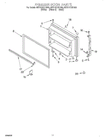 06 - Freezer Door, Lit / Optional parts for Whirlpool Refrigerator 8ET21DKXDN02 from AppliancePartsPros.com