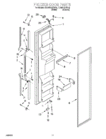 07 - Freezer Door parts for Whirlpool Refrigerator ED25RQXFN02 from AppliancePartsPros.com