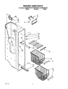 04 - Freezer Liner parts for Whirlpool Refrigerator ED22DQXAN10 from AppliancePartsPros.com