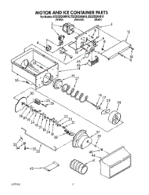06 - Motor And Ice Container parts for Whirlpool Refrigerator ED22DQXAN10 from AppliancePartsPros.com