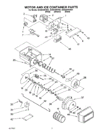 06 - Motor And Ice Container parts for Whirlpool Refrigerator ED22DQXDN01 from AppliancePartsPros.com