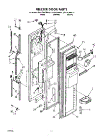 08 - Freezer Door parts for Whirlpool Refrigerator ED22DQXAN10 from AppliancePartsPros.com