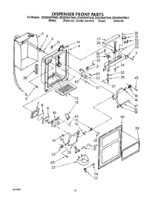 09 - Dispenser Front parts for Whirlpool Refrigerator ED25DWXTM02 from AppliancePartsPros.com