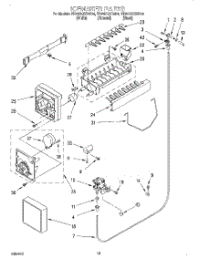 12 - Icemaker, Lit / Optional parts for Whirlpool Refrigerator ED25DQXDN04 from AppliancePartsPros.com