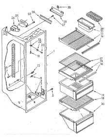 Refrigerator Liner parts for Whirlpool Refrigerator ED20AKXSF01 from AppliancePartsPros.com