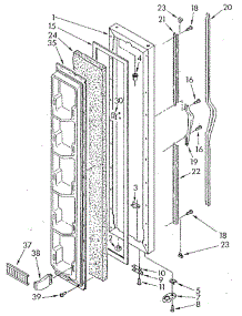 Freezer Door parts for Whirlpool Refrigerator ED20AKXSF01 from AppliancePartsPros.com
