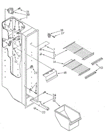 Freezer Liner parts for Whirlpool Refrigerator ED20AKXSF03 from AppliancePartsPros.com