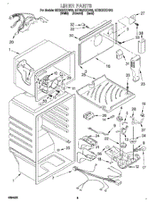 03 - Liner parts for Whirlpool Refrigerator 8ET20ZKXDG02 from AppliancePartsPros.com