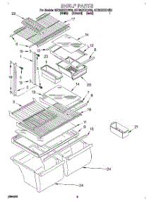 05 - Shelf, Lit / Optional parts for Whirlpool Refrigerator 8ET20ZKXDG02 from AppliancePartsPros.com