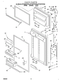 02 - Door parts for Whirlpool Refrigerator 8ET20PKXEN00 from AppliancePartsPros.com