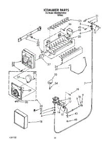 13 - Icemaker, Lit / Optional parts for Whirlpool Refrigerator ED25RQXYW00 from AppliancePartsPros.com