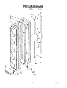 04 - Freezer Door parts for Whirlpool Refrigerator ED20ZKXBN00 from AppliancePartsPros.com